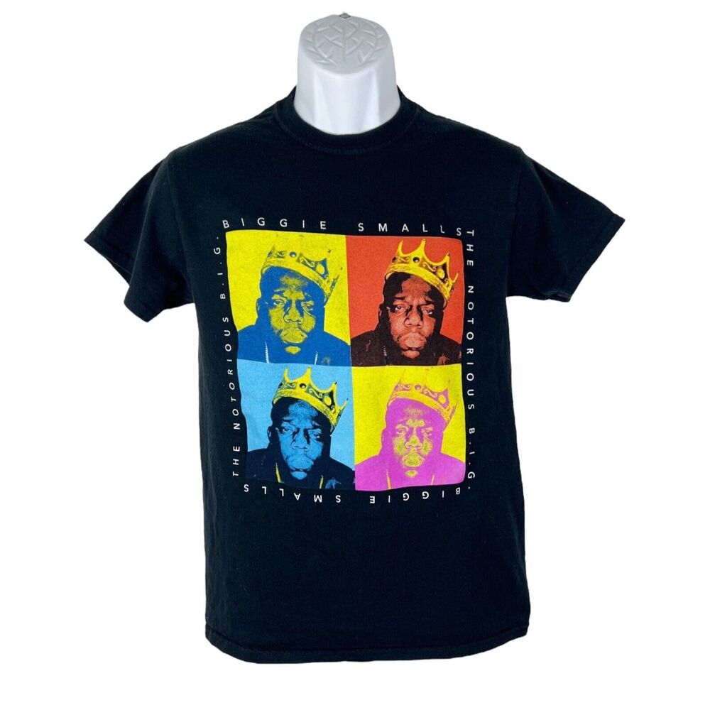 Notorious BIG Shirt Men Small Black Short Sleeve Biggie Smalls Music Hip Hop